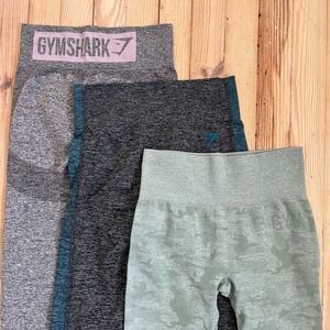 Lot of 3 Gymshark Flex High Waisted Seamless Leggings Women Athletic Fitness